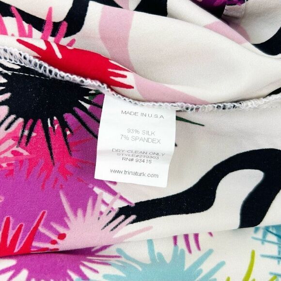 Trina Turk Silk Tank Funky Print Size 4 - Picture 7 of 7